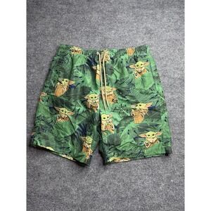 Star Wars Men's Medium‎ Grogu Baby Yoda Swim Trunks Tropical Beach Shorts
